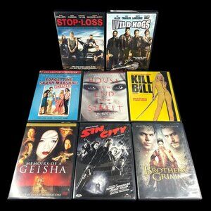 Lot Of 8 Action & Drama DVD Movies: Stop-Loss Wild Hogs Forgetting Sarah Marshal